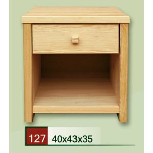 Dřevěný noční stolek CLASSIC 127 z masivu borovice