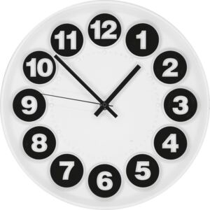 Postershop Nástěnné hodiny: Číselné kruhy (černobílá) - 30 cm