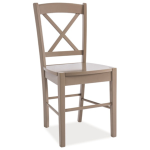 Dřevěná jídelní židle hnědé barvy v klasickém stylu KN268