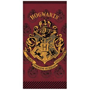 Bavlněná plážová osuška Harry Potter - Hogwarts - Bradavice - 100% bavlna - 70 x 140 cm