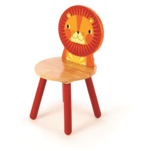 Tidlo Dřevěná židle Animal lev (Rozměry: 28x28x52 cm. Výška)