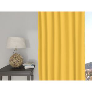 Goldea kusový dekorační závěs loneta - sytě žlutý 280x140 cm