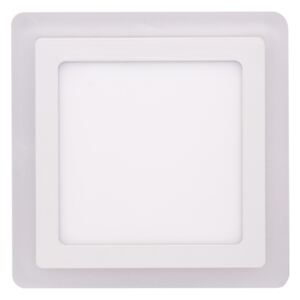 Solight Bílý vestavný LED panel hranatý 195 x 195mm 12W+4W podsvícený WD153