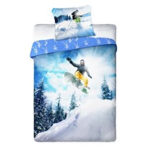 Bavlněné povlečení - Snowboard - 140x200 + 70x90