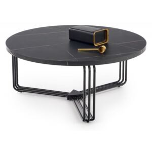 Konferenční stolek ANTICA černý mramor / černá Halmar