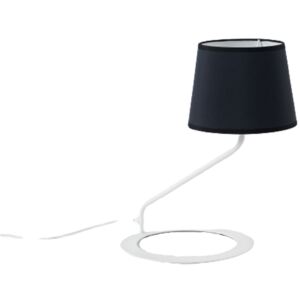 Nordic Design Bílá kovová stolní lampa Shadow s černým stínidlem