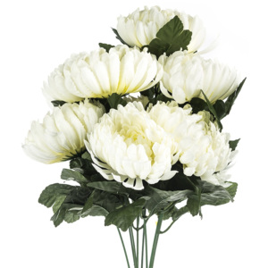 Umělá kytice Chryzantéma, bílá