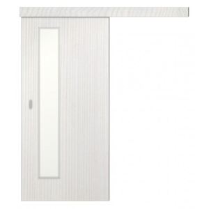 Posuvné dveře Posuvné dveře sklo vertikas bílé lamino 18mm ALU