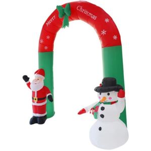 TUTUMI - Sváteční nafukovací oblouk - LED - Santa Claus a sněhulák