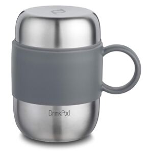 Termohrnek s uchem Pioneer DrinkPod, 280 ml - stříbrná