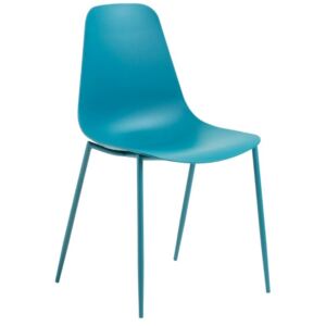 Tyrkysově modrá plastová jídelní židle Laforma Wassu