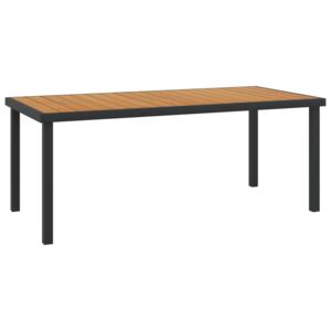 Zahradní stůl Sudbury - hnědý hliník a WPC | 190 x 90 x 74,5 cm