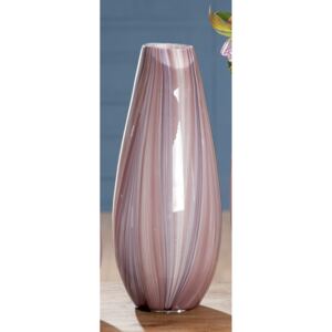 GILDE Skleněná váza Violetta růžová Velikost: 16x16x37 cm