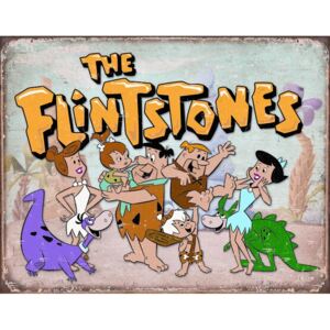 Plechová cedule: The Flintstones - 30x40 cm