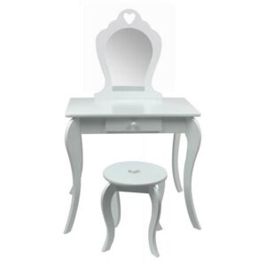 Dětský toaletní kosmetický stolek s bezpečným zrcadlem Elza , 71 x 50 x 108 cm