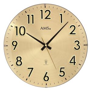 Rádiem řízené designové hodiny AMS 5974 zlaté
