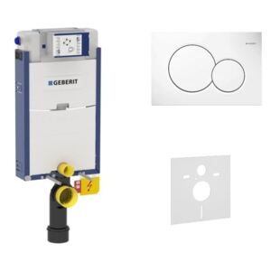 Geberit Modul pro zazdění, tlačítko bílé, zvukoizolační deska GK108SET1