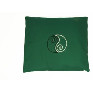 S radostí - vlastní výroba Pohankový polštář Jin Jang - zelený Velikost: 50 x 65 cm