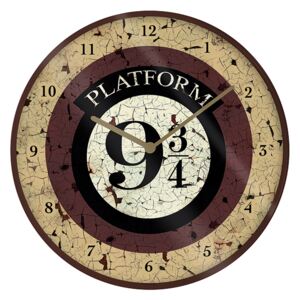Nástěnné hodiny Harry Potter: Platform 9 3/4 (průměr 25 cm)
