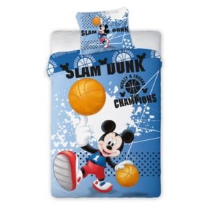 FARO Tekstylia DĚTSKÉ BAVLNĚNÉ POVLEČENÍ DUO - Mickey Mouse Slam Dunk 140x200/70x90cm