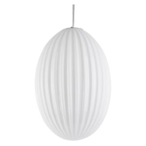 Závěsný velký lustr Smart oval large Leitmotiv (Barva-bílá)