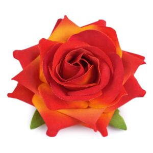 Umělý květ růže Ø70 mm - 6 červená Stoklasa