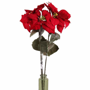 Poinsettia umělá červená 71cm
