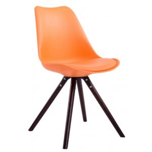 Jídelní / konferenční židle Tomse kapučíno podnož kulatá, oranžová