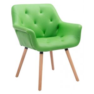Jídelní / konferenční židle Mustang přírodní podnož, zelená