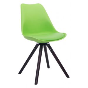 Jídelní / konferenční židle Lona otočná, ořech podnož kulatá, zelená