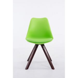 Jídelní / konferenční židle Tomse kapučíno podnož hranatá, zelená