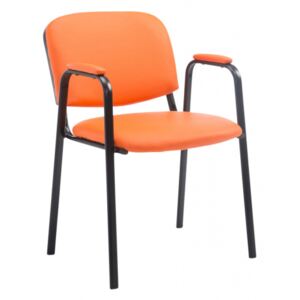 Jídelní / konferenční židle Kenna PRO syntetická kůže, oranžová