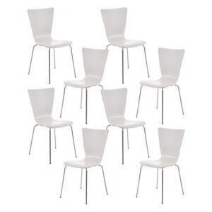 8 ks / set jídelní / konferenční židle Anaron, bílá