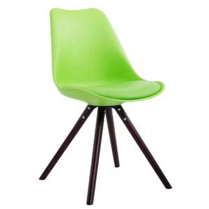 Jídelní / konferenční židle Tomse kapučíno podnož kulatá, zelená
