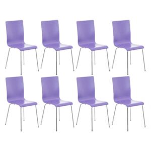 8 ks / set jídelní / konferenční židle Endra, fialová