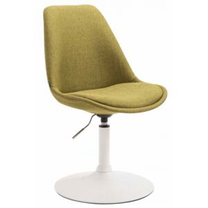 Jídelní / konferenční židle Lona otočná podnož bílá / látkový potah, zelená