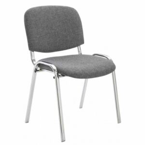 Jídelní / konferenční židle Kenna podnož chrom / látkový potah, šedá