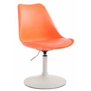 Jídelní / konferenční židle Lona otočná podnož bílá / plast, oranžová
