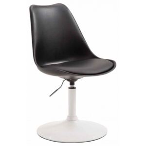 Jídelní / konferenční židle Lona otočná podnož bílá / plast, černá