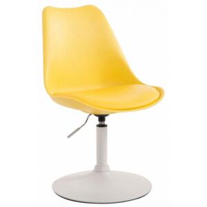 Jídelní / konferenční židle Lona otočná podnož bílá / plast, žlutá