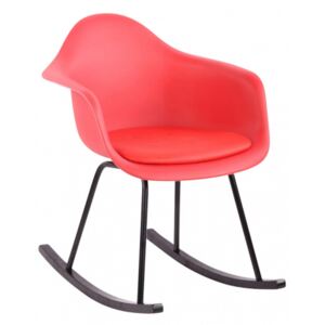 Jídelní / konferenční židle Mackenzie swing plast, červená