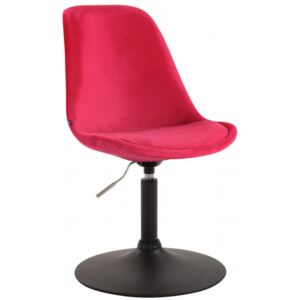 Jídelní / konferenční židle Lona otočná samet černá, červená