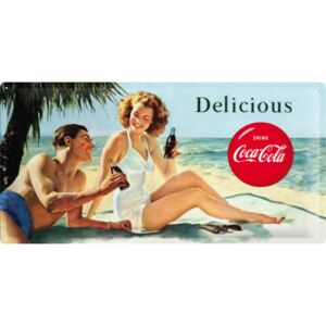 Nostalgic Art Plechová cedule - Coca-Cola (Pláž) 25x50 cm