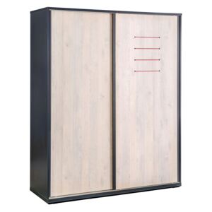 Čilek Studentská skříň s posuvnými dveřmi Duo Barevná varianta: bělený dub/modrá