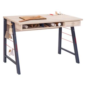 Čilek Studentský psací stůl malý Duo Barevná varianta: bělený dub/modrá