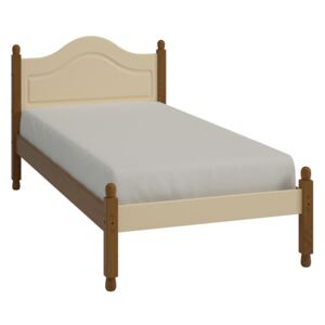 Jednolůžková postel Richmond 90 x 190 cm krémová MDF + borovice
