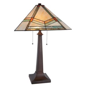 Stolní lampa Tiffany Pyramid - 50*50*75 cm Clayre & Eef