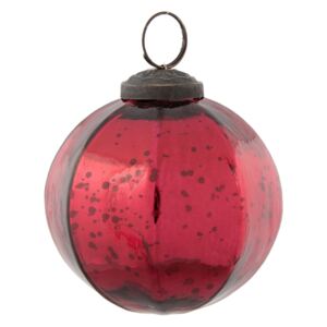 Červená vánoční koule - Ø 7*8 cm