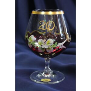 Výroční pohár na 20. narozeniny BRANDY - bordový (400 ml)