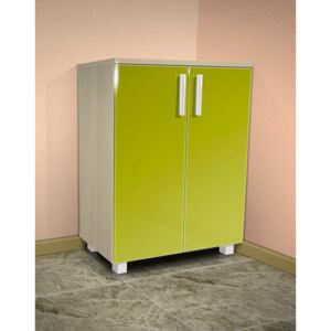 Nabytekmorava Koupelnová skříňka K2 barva skříňky: akát, barva dvířek: lemon lesk